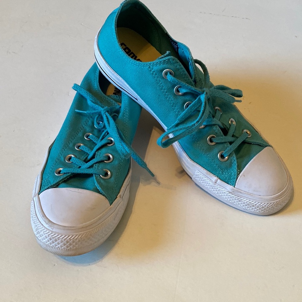 Teal All Star Converse Womens 10